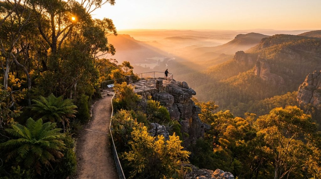 Natural landscape and walking trails near Horsham, VIC